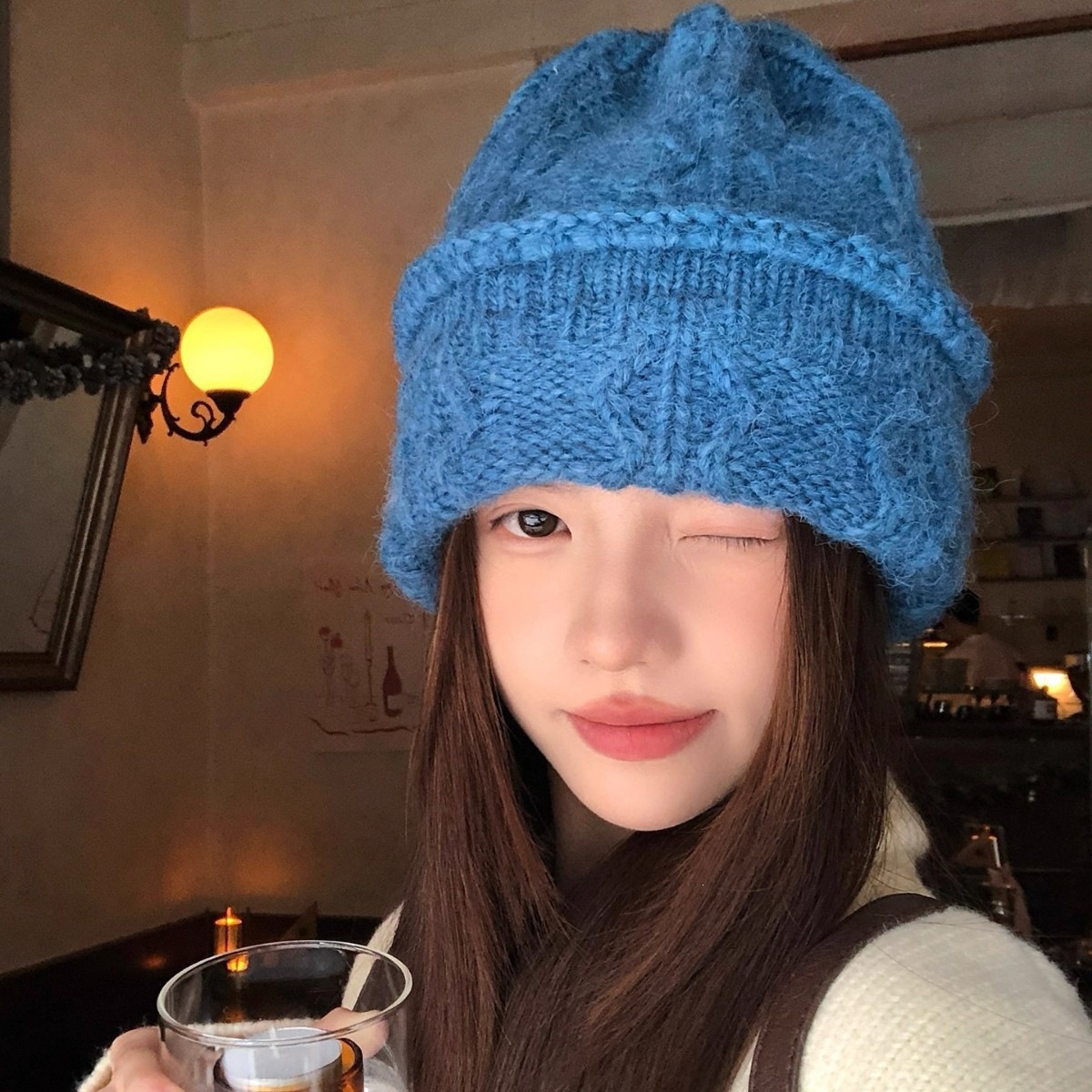 Gorro de punto trenzado color  - Beanie Cuffed Knit reseña y precio